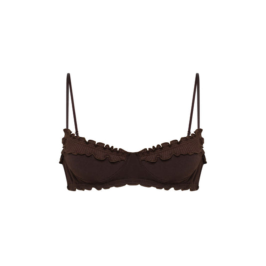 Wavy Bralette in Brown