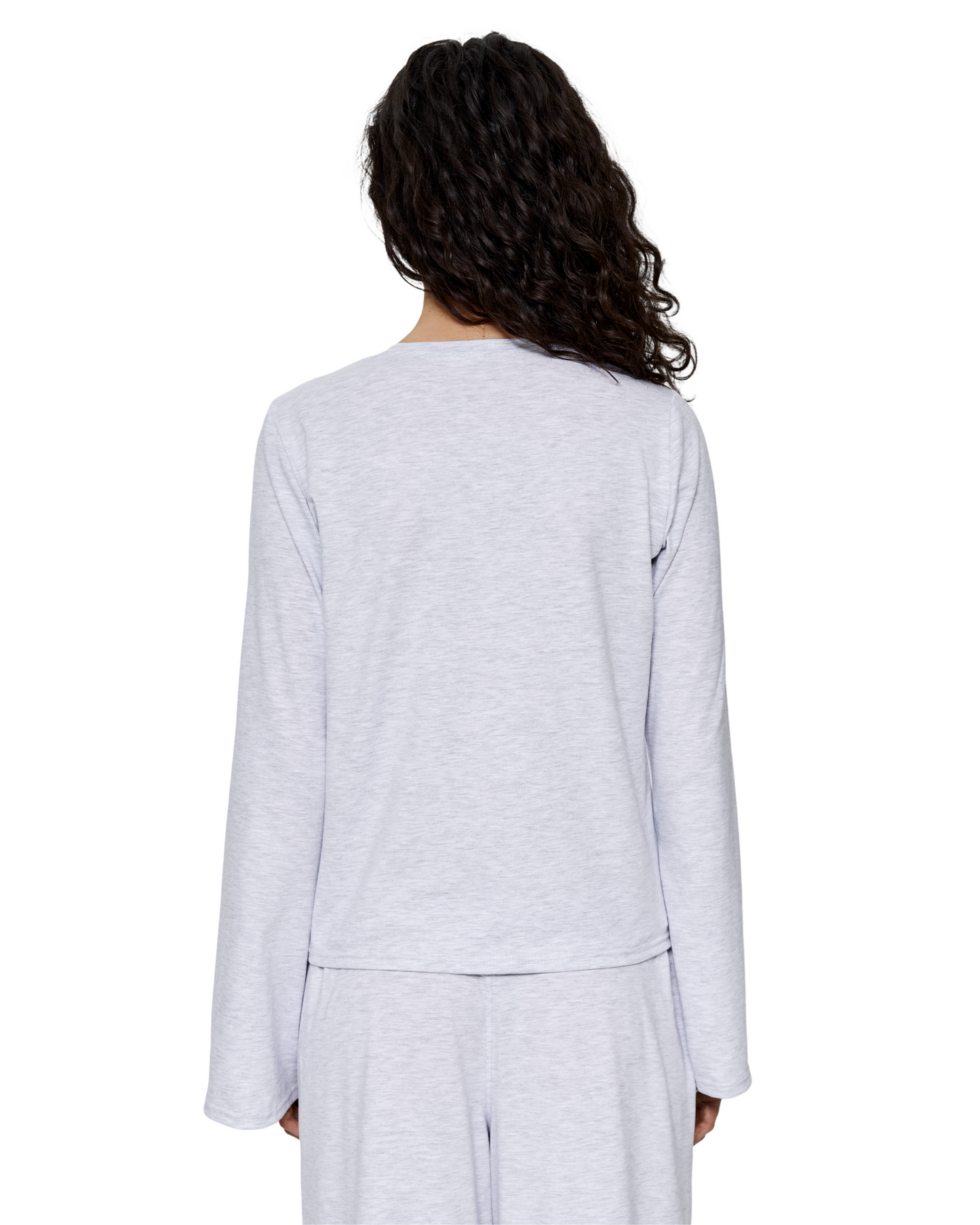 Top with Heart and Swan in Grey