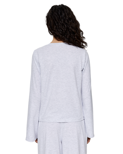 Top with Heart and Swan in Grey