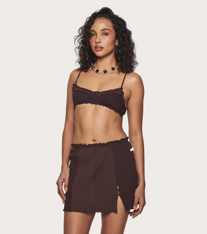 Wavy Skirt in Brown