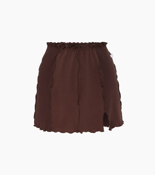 Wavy Skirt in Brown