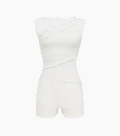 Wavy Jumpsuit in White