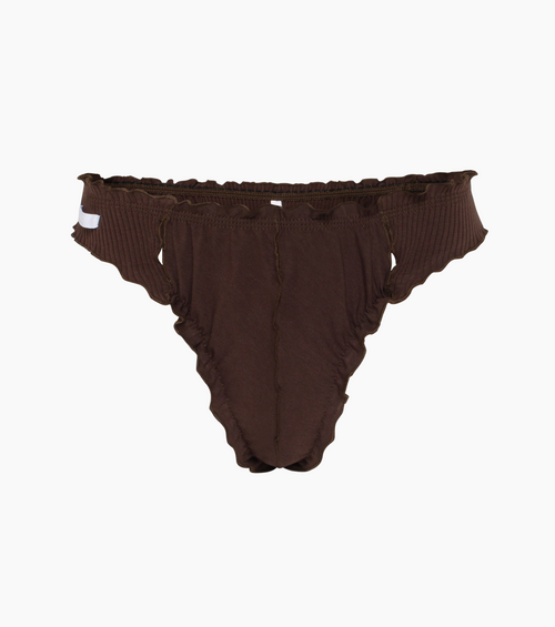 Wavy Thong in Brown