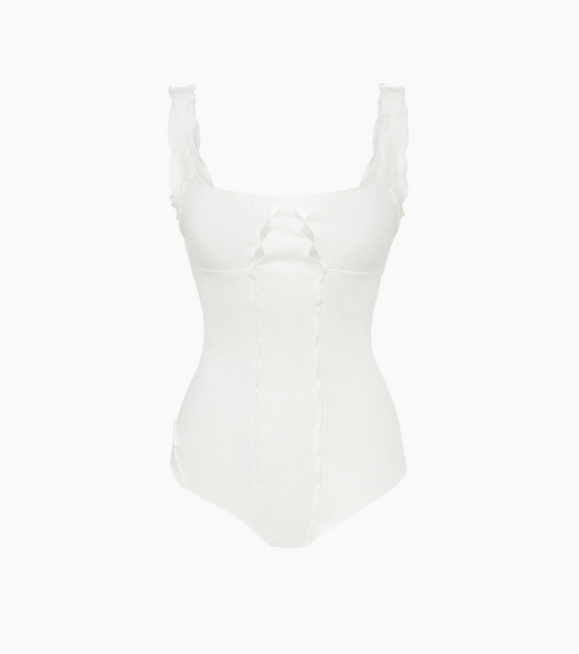 And The Why Buttery Soft Ruched Detailed Jersey Bodysuit