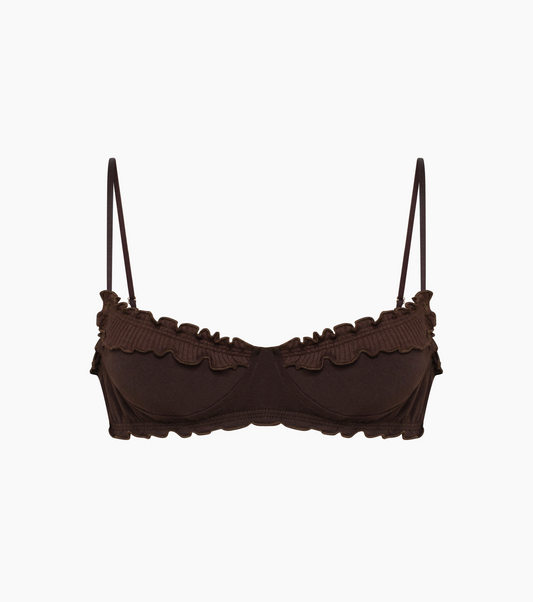 Wavy Bralette in Brown