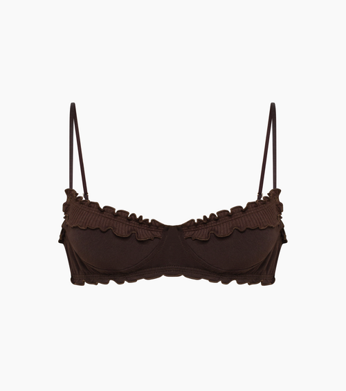 Wavy Bralette in Brown