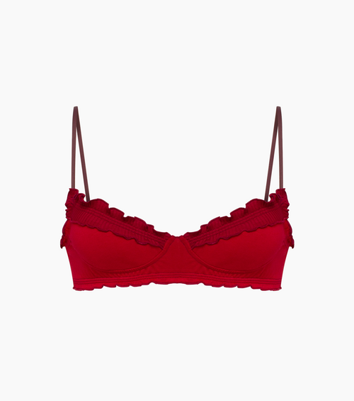 Wavy Bralette in Burgundy