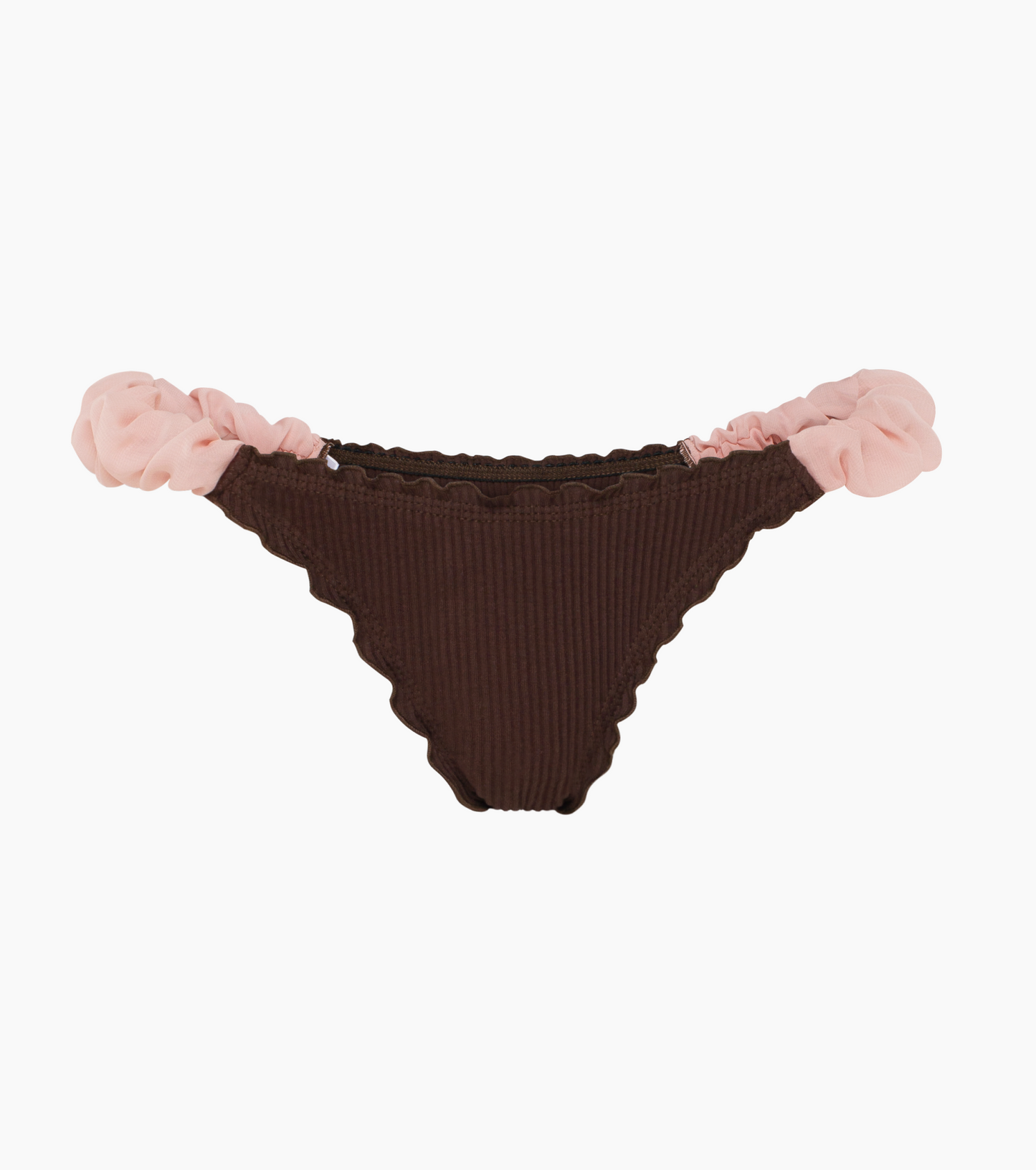 Tanga with Frills in Brown