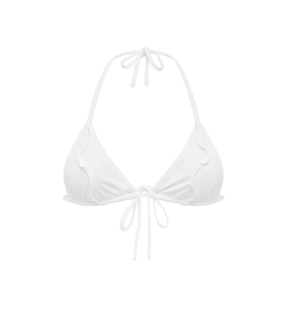 Bikini Top with Ties in White