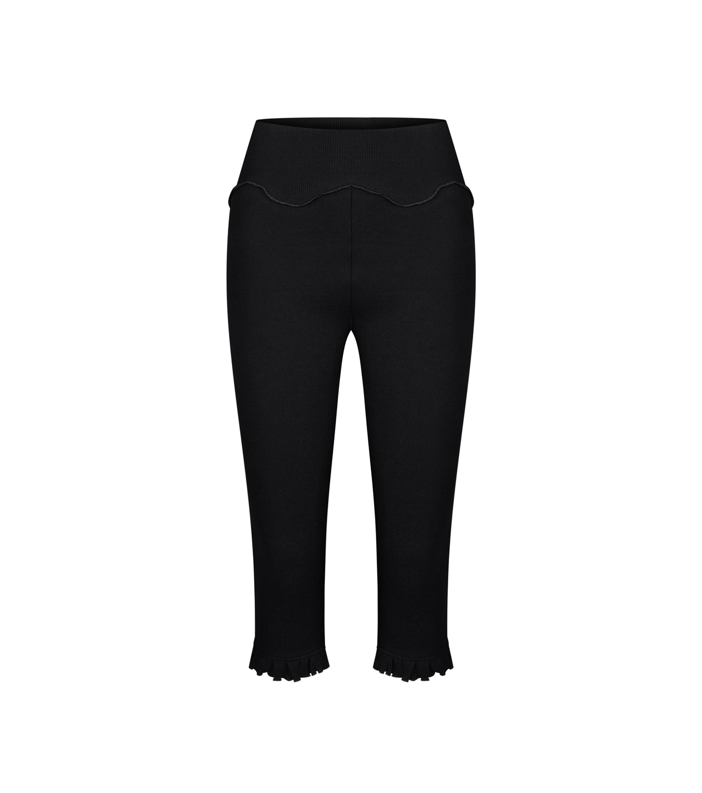 Wavy Capri Pants in Black