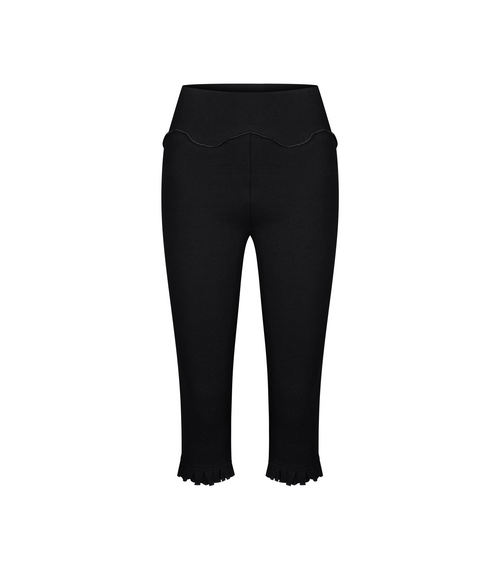 Wavy Capri Pants in Black