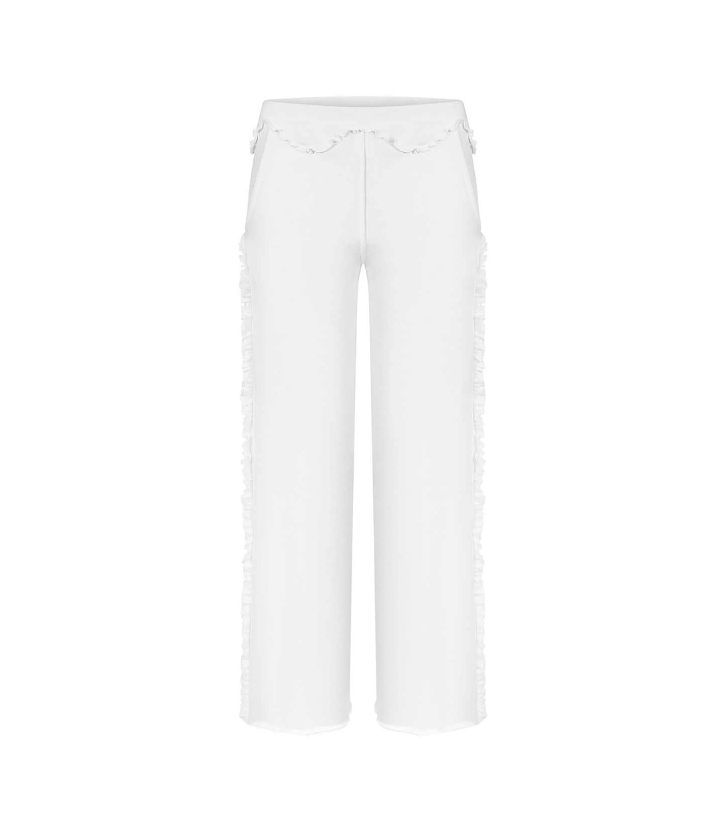 Wavy Pants in White