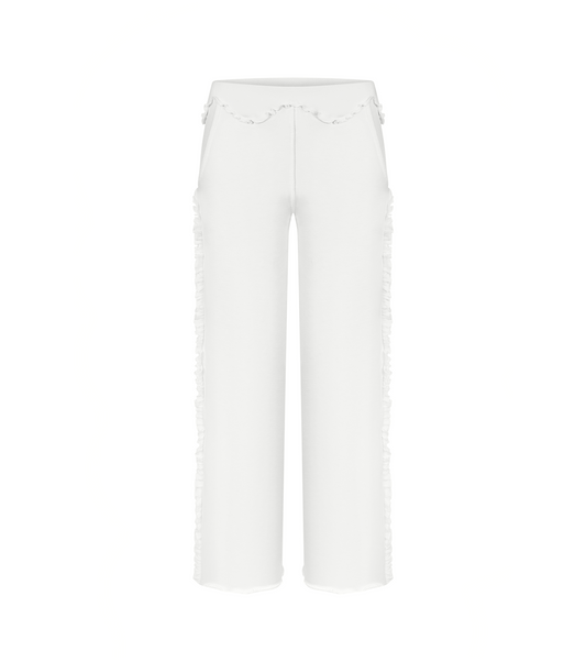 Wavy Pants in White