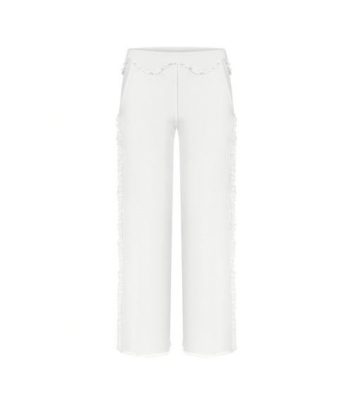 Wavy Pants in White