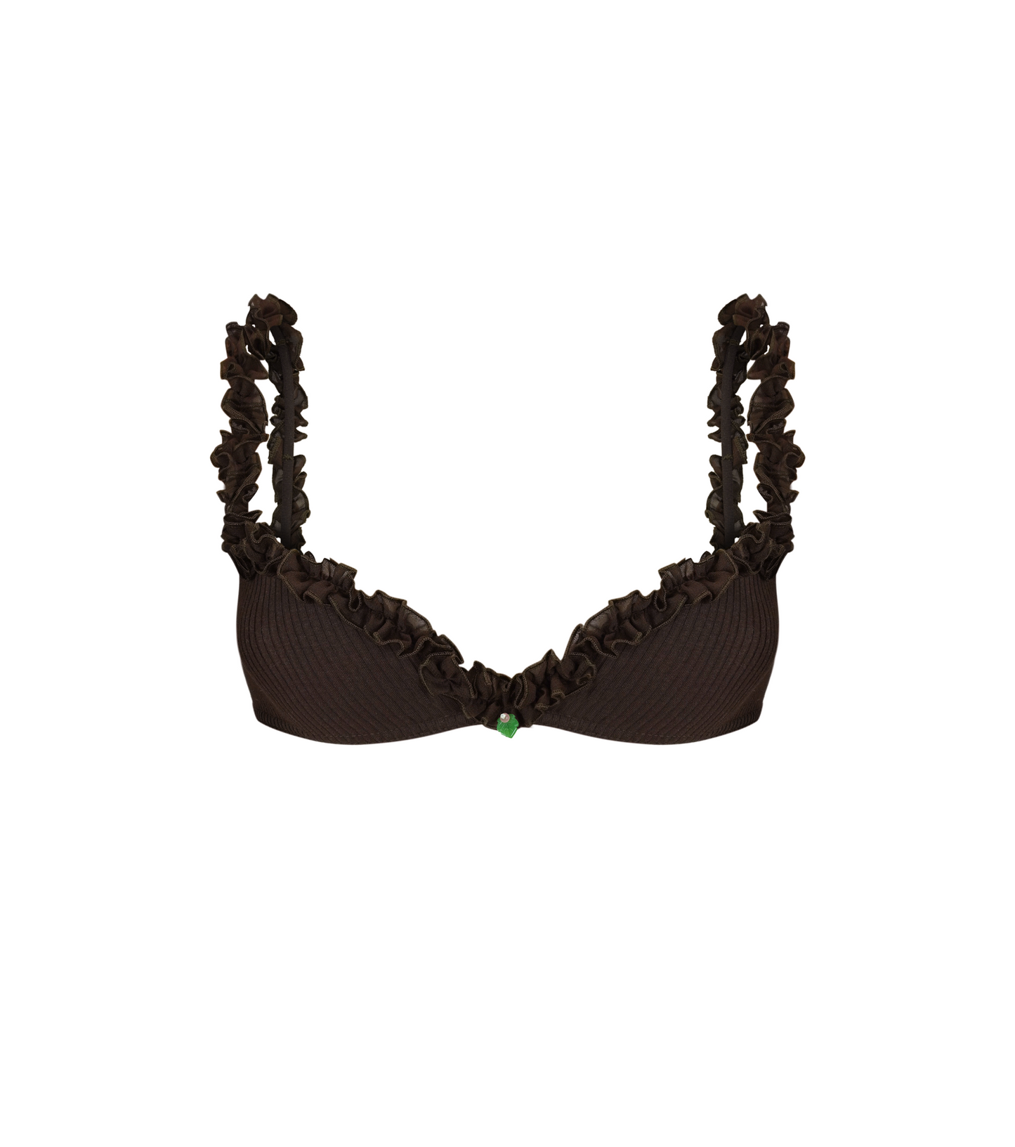 Bralette with Leaf in Brown
