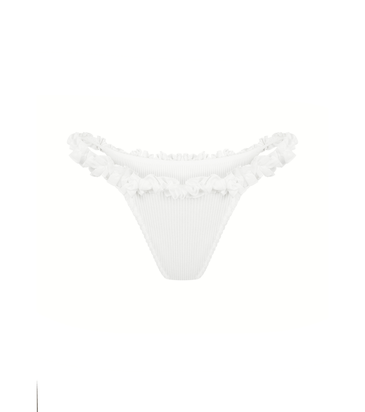 Tanga with Ruffles in White