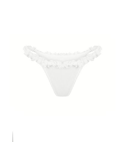 Tanga with Ruffles in White