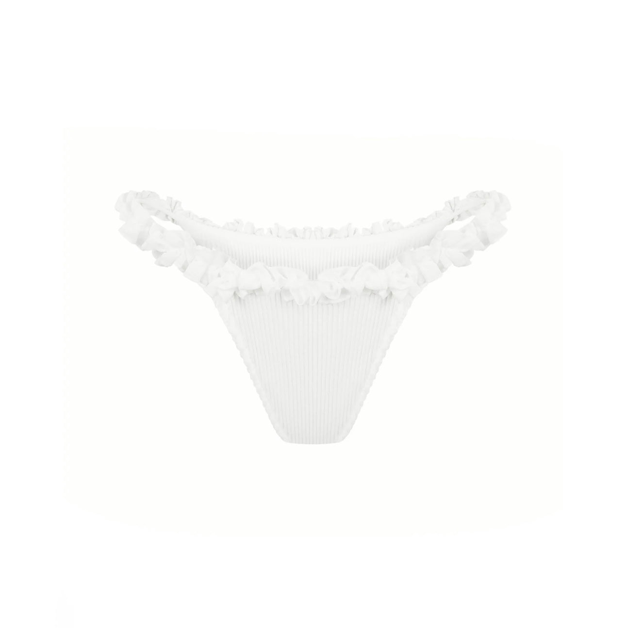 Tanga with Ruffles in White