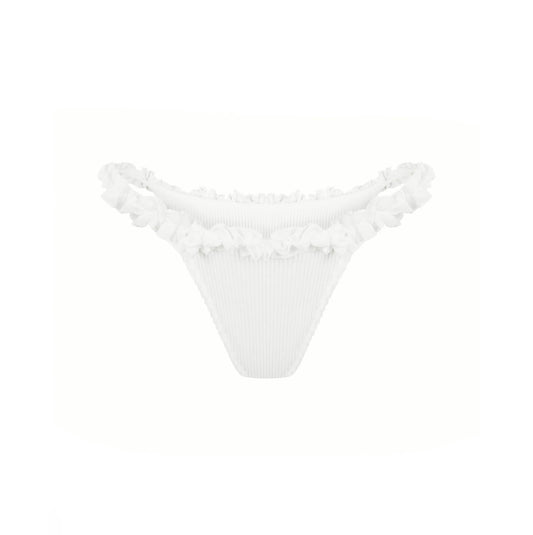 Tanga with Ruffles in White