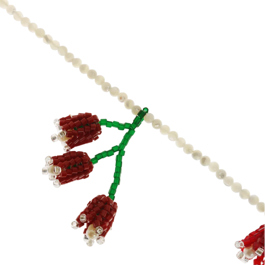 Necklace Red Bouquet