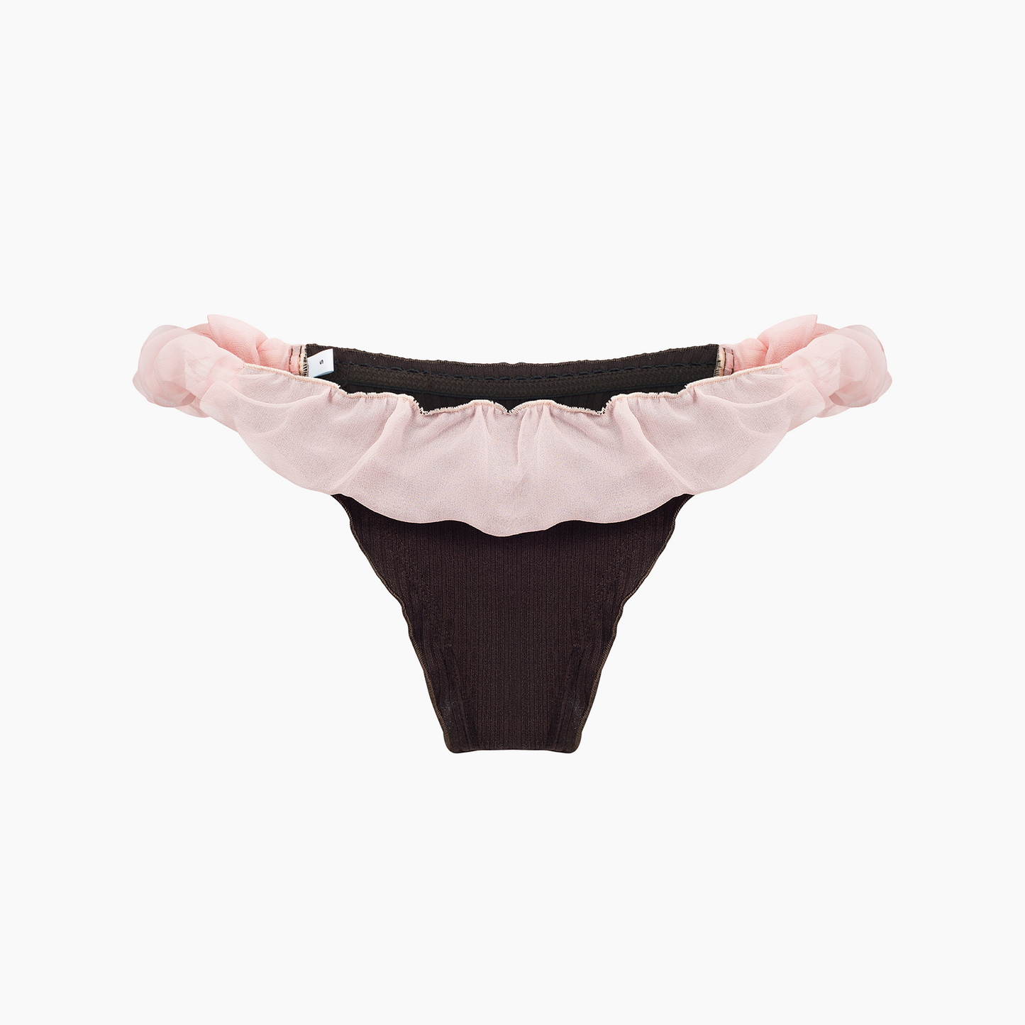 Thong with silk frills