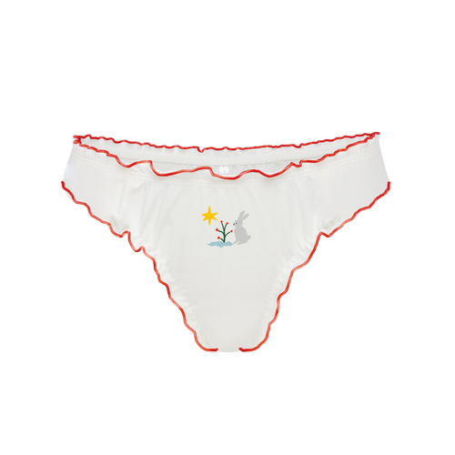 Tanga with 'Bunny' Embroidery