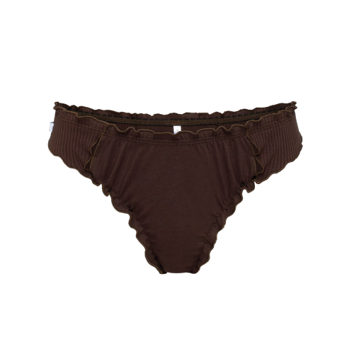 Wavy Tanga in Brown