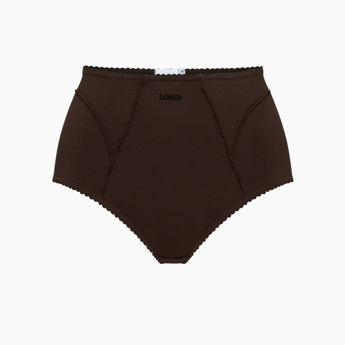 High-Waisted Briefs in Brown