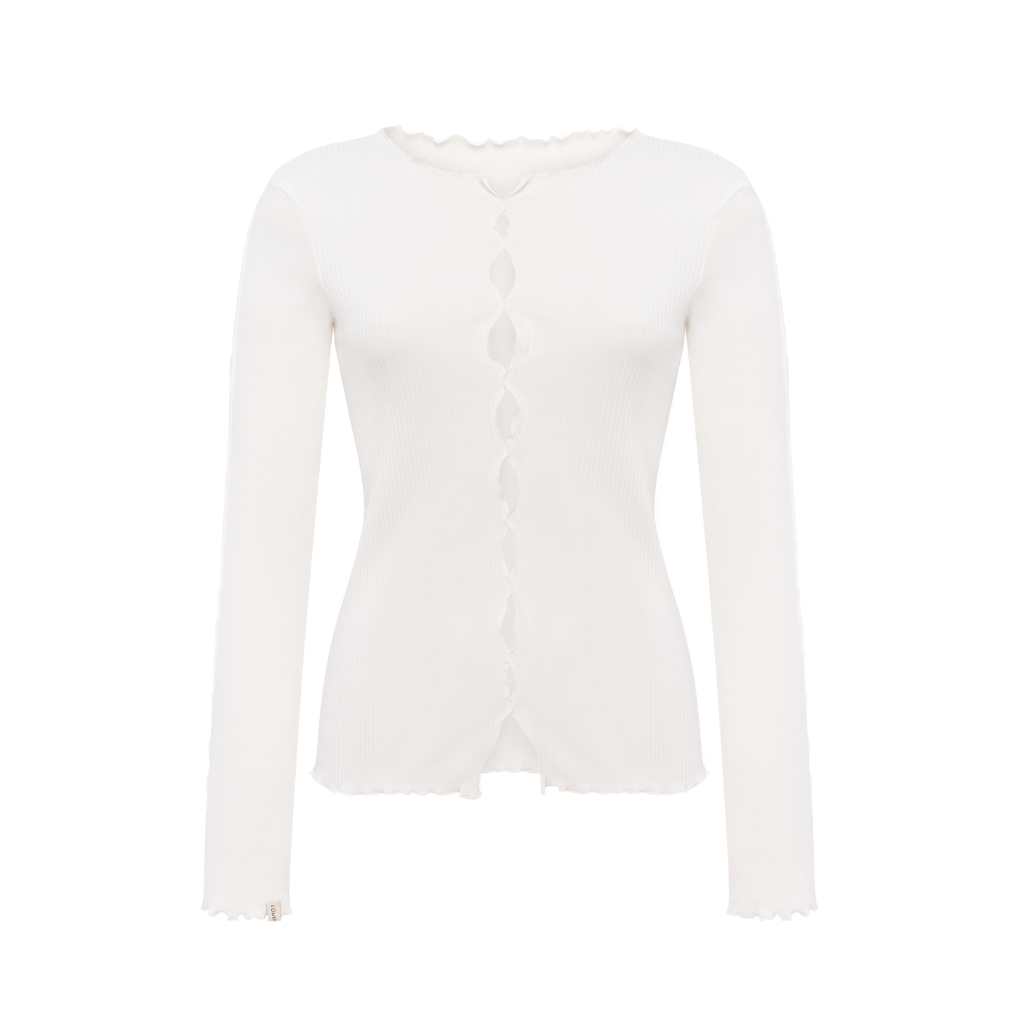 Long-Sleeve with Draping in White