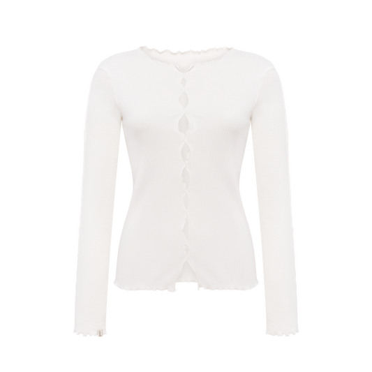 Long-Sleeve with Draping in White