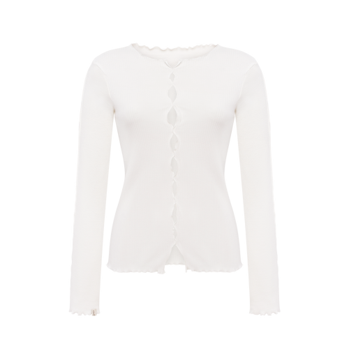 Long-Sleeve with Draping in White