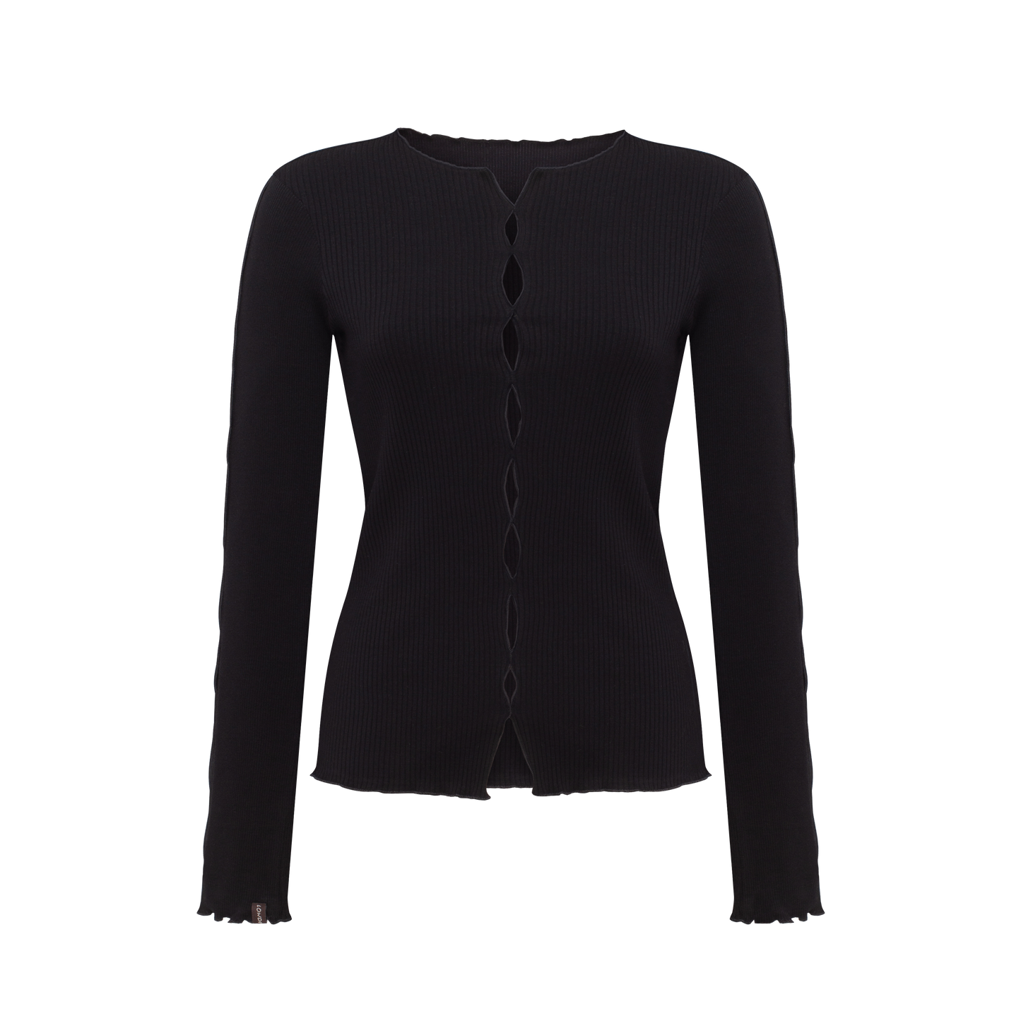 Long-Sleeve with Draping in Black