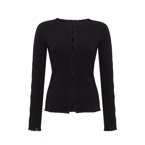 Long-Sleeve with Draping in Black