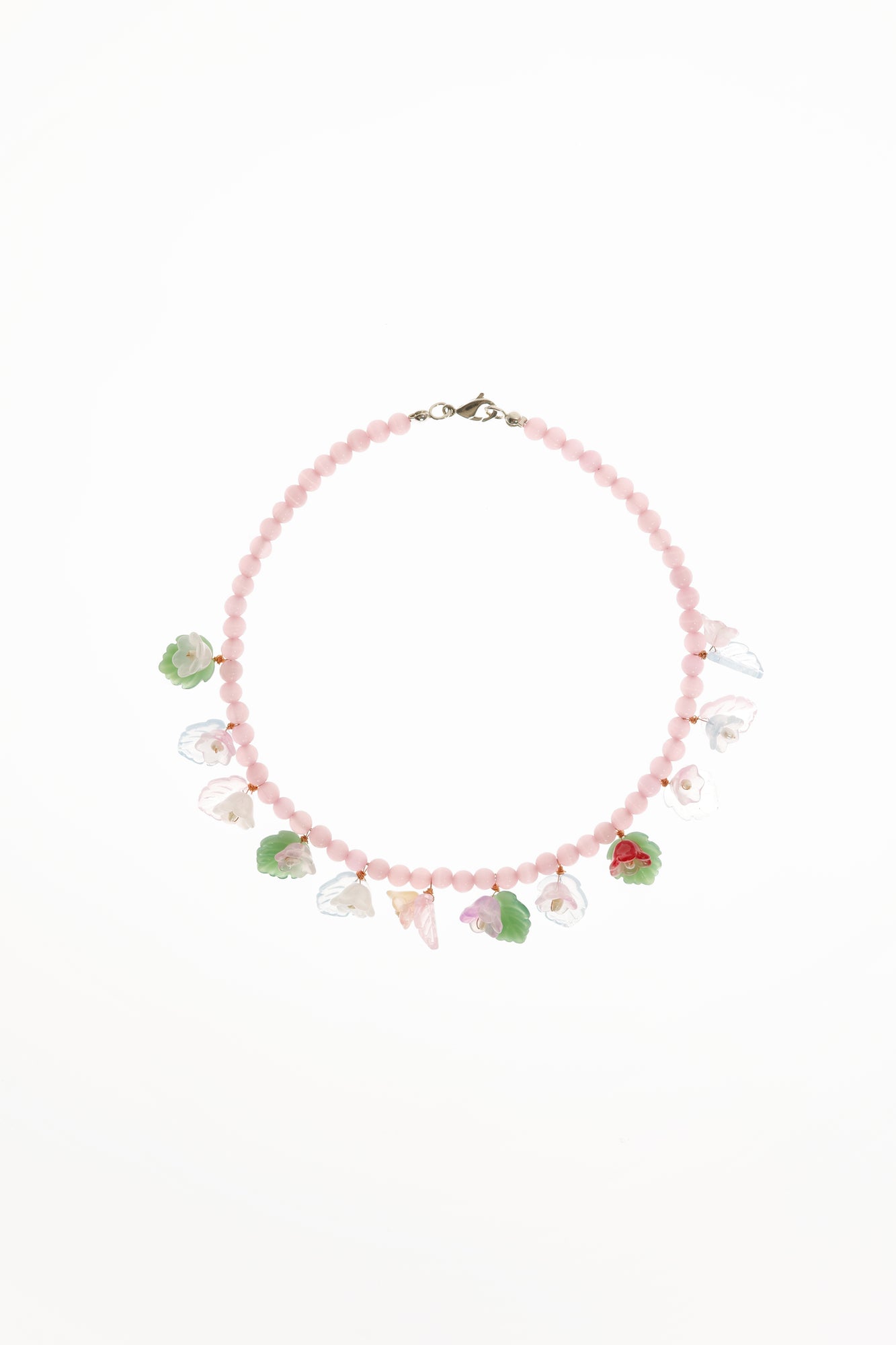 Necklace Glass Flowers