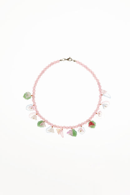 Necklace Glass Flowers