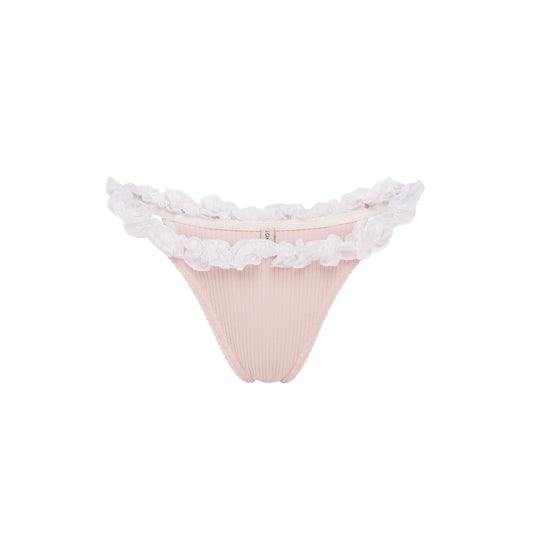 Tanga with Ruffles in Pink
