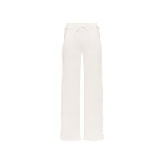 Wavy Pants in White