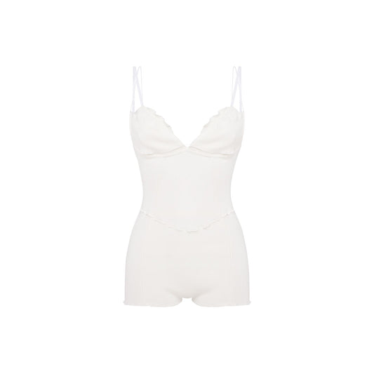 Bodysuit with Layers in White