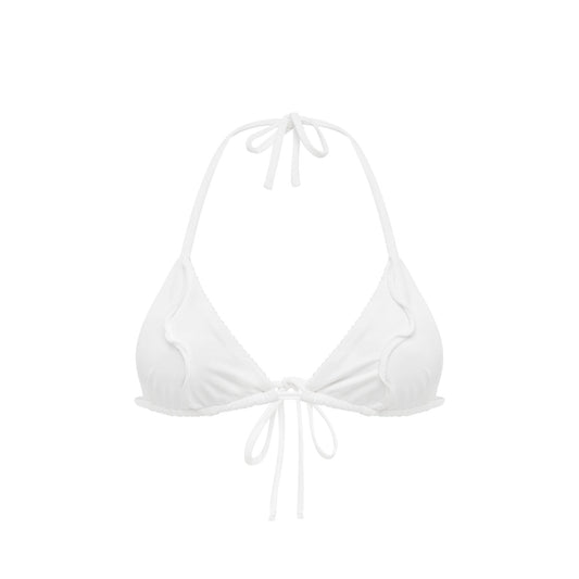 Bikini Top with Ties in White