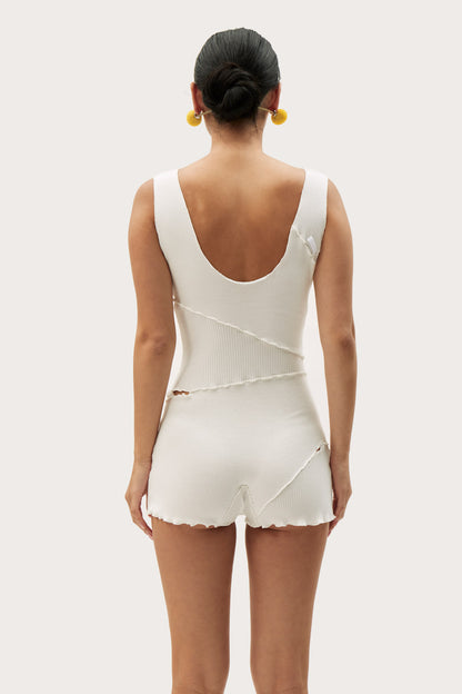 Wavy Jumpsuit in White