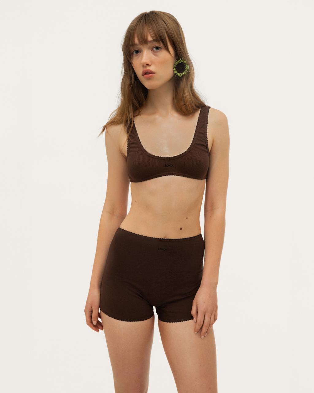 Basic Bralette in Brown