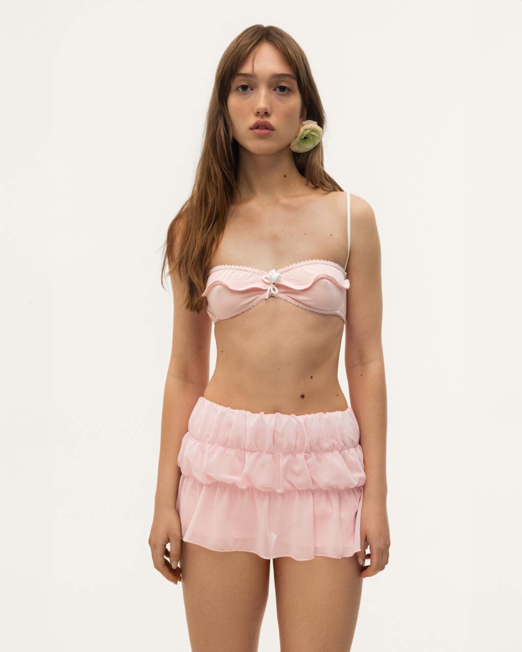 Skort with Layers in Pink