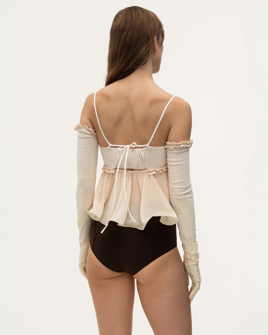 Top with Wave in Beige