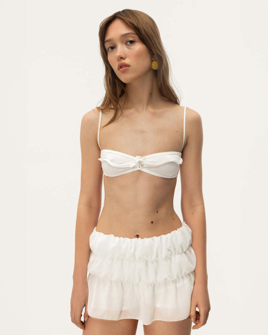 Bralette with Wave in White